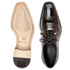 Men's Belvedere Batta Cap Toe Ostrich Dress Shoe in Brown 3 MEN 14006 CHOCOLATE-M-09  - from alligatorwarehouse.com