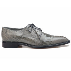 Men's Belvedere Batta Cap Toe Ostrich Dress Shoe in Grey