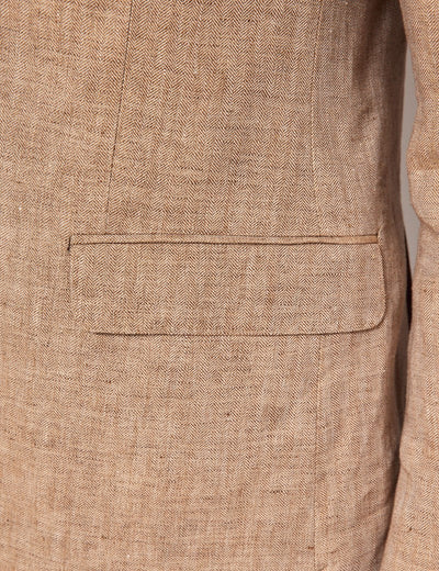 Mens Linen Suit For Beach Wedding - Summer  Suit in Beige Herringbone 4 PZ-4527  - from alligatorwarehouse.com