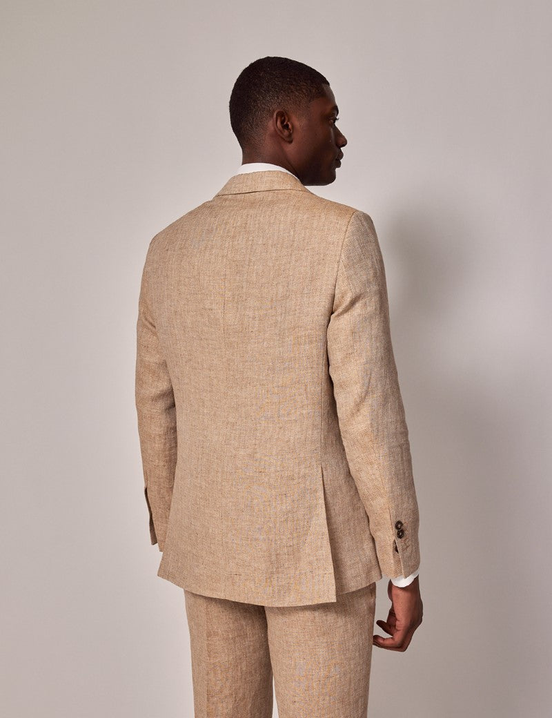 Mens Linen Suit For Beach Wedding - Summer  Suit in Beige 4 HG-2208  - from alligatorwarehouse.com