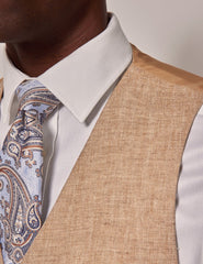 Mens Linen Suit For Beach Wedding - Summer  Suit in Beige