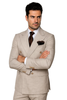 Suits With Baggy Pleated Pants - Wide Leg Pants 100% Wool - Classic Fit in  Light Brown Color by Rossiman 5   - from alligatorwarehouse.com