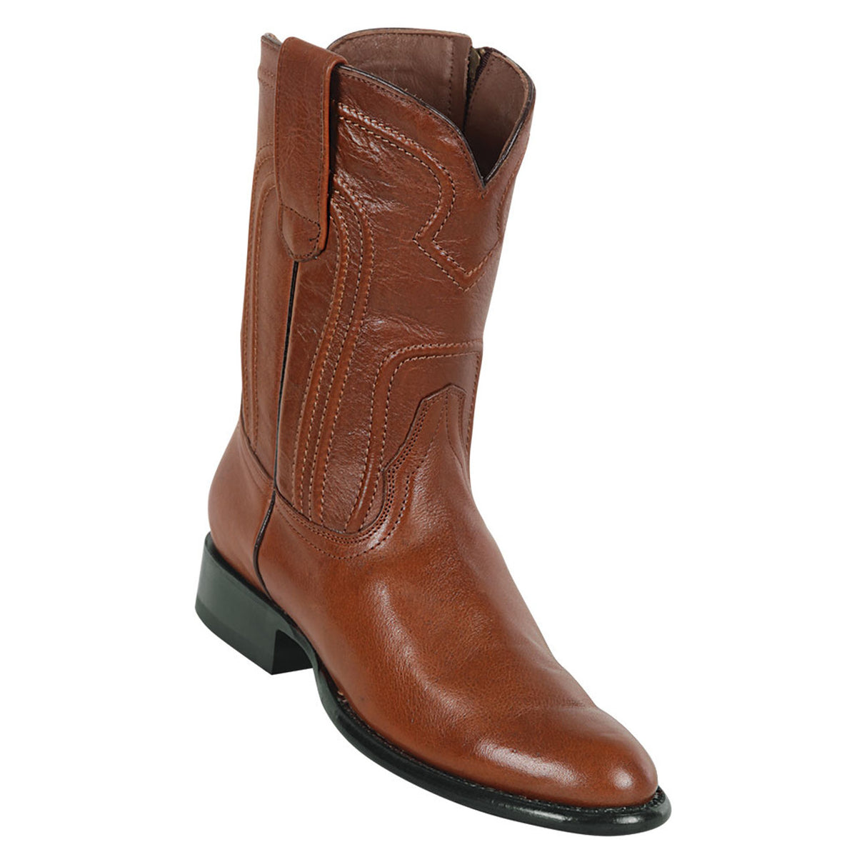 Los Altos Men's Belmont Brown Leather Zipper Roper Toe Boot