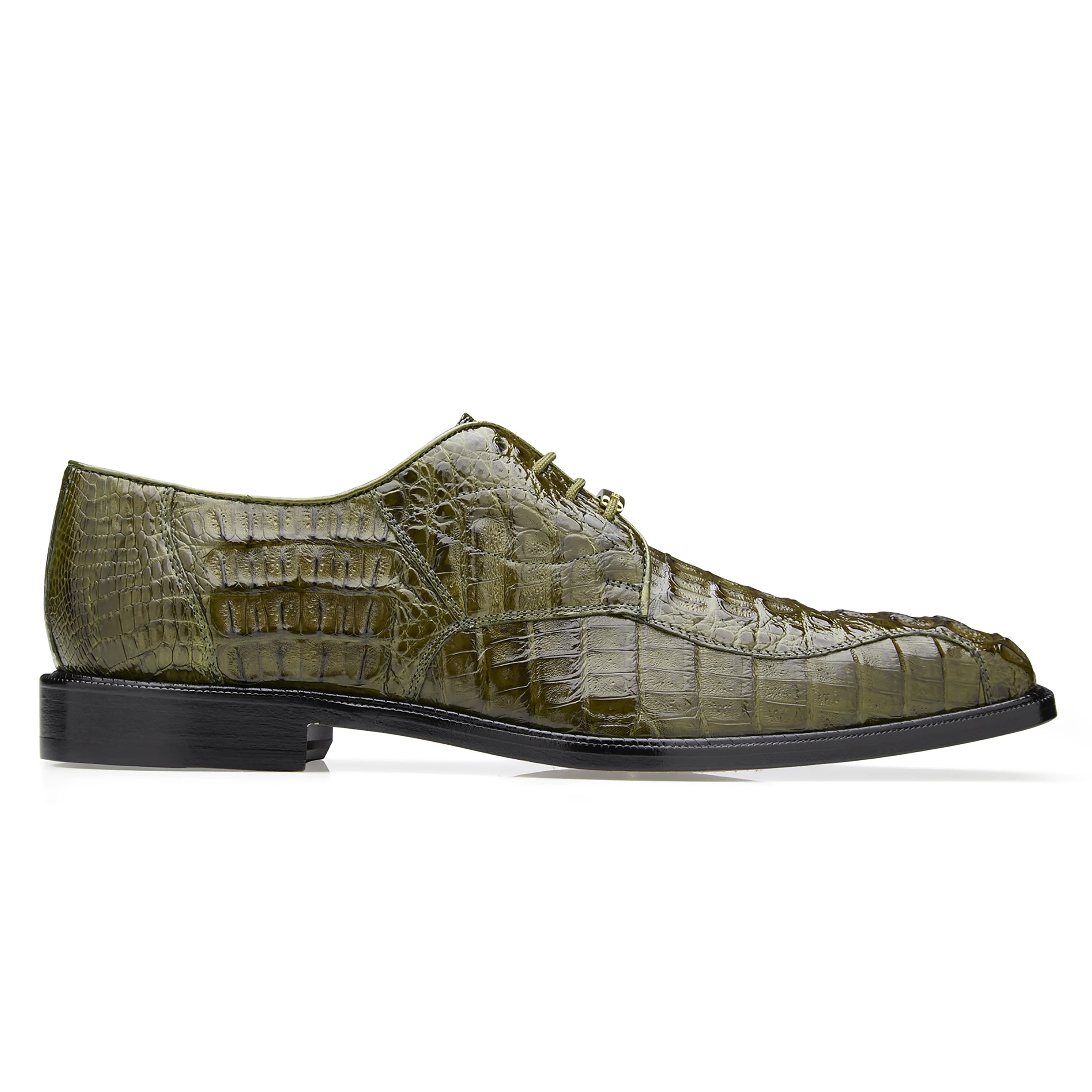 Mens Belvedere Chapo Caiman Crocodile Hornback Dress Shoe in Grey 13 MEN 1465 BLACK-M-10  - from alligatorwarehouse.com