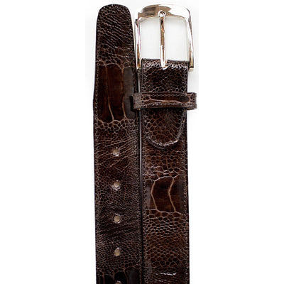 Mens Belvedere Ostrich Leg Dress Belt in Brandy 4 MEN 2000 BURG-44 OSTRICH LEG BELT  - from alligatorwarehouse.com