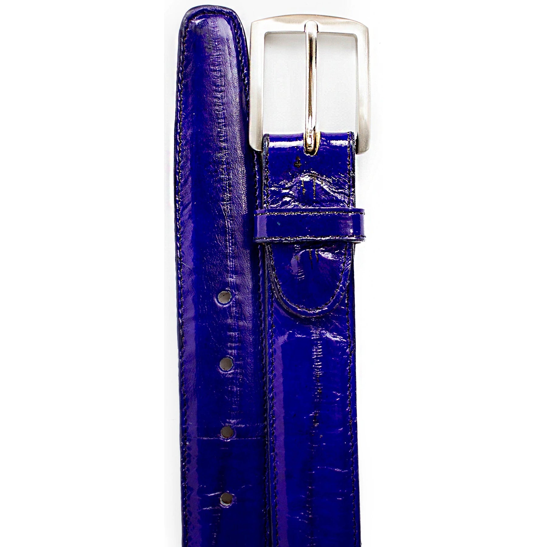 Mens Belvedere Eel Skin Belt in Camel 3 MEN 2002 CAMEL-44 EEL BELT  - from alligatorwarehouse.com
