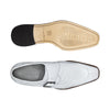 Mens Belvedere Josh Ostrich Quill Monk Strap Shoe in Grey 8 MEN 114011 GRAY-M-08  - from alligatorwarehouse.com