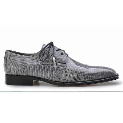 Mens Belvedere Karmelo Lizard Cap Toe Dress Shoe in Grey 1   - from alligatorwarehouse.com