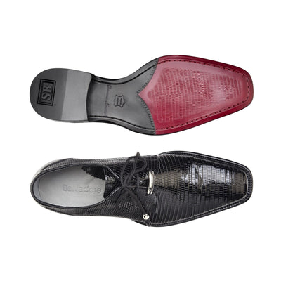 Mens Belvedere Karmelo Lizard Cap Toe Dress Shoe in Grey 5   - from alligatorwarehouse.com