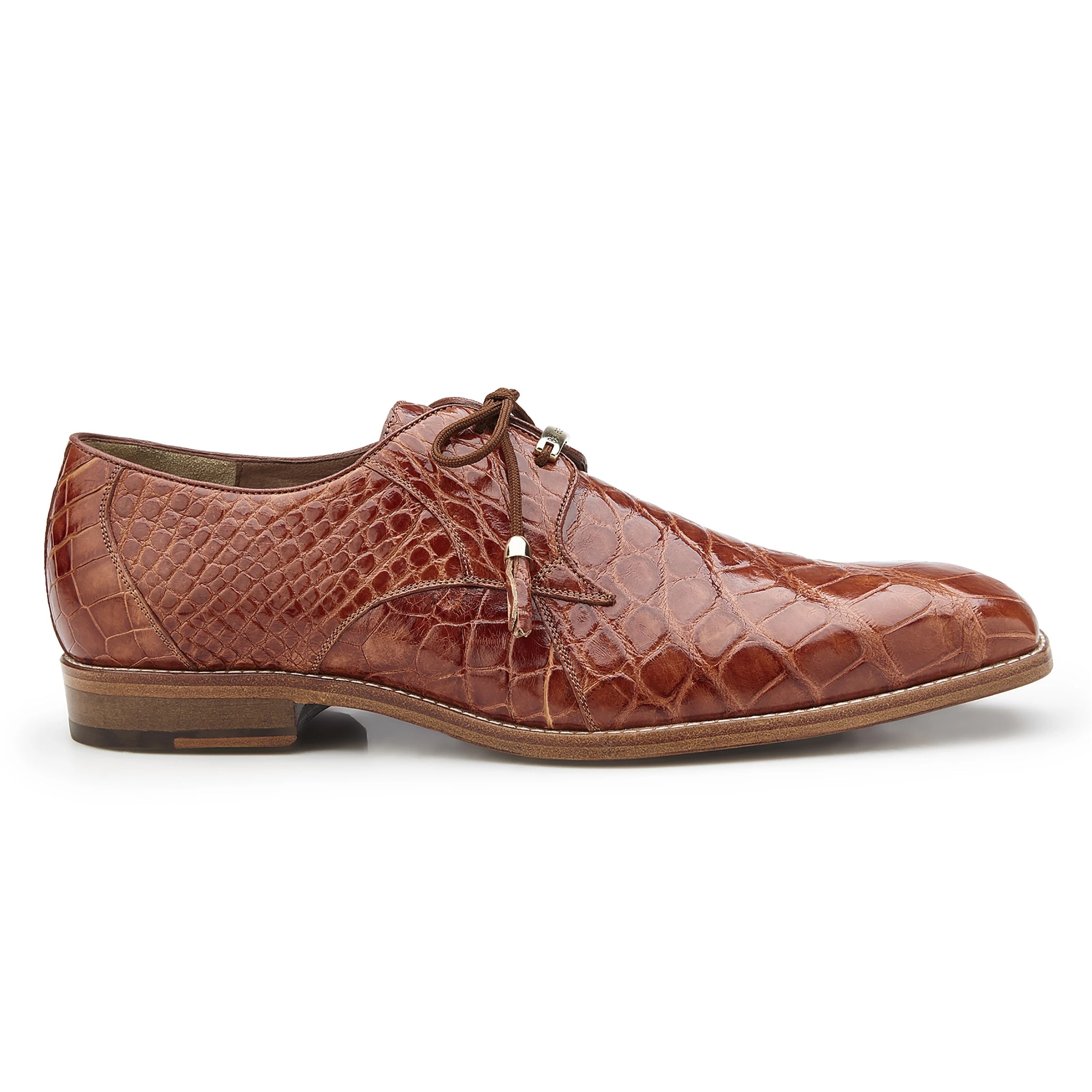 Mens Belvedere Lago Alligator Derby Dress Shoe in Black 2 MEN 14010 BLACK-M-10.5  - from alligatorwarehouse.com