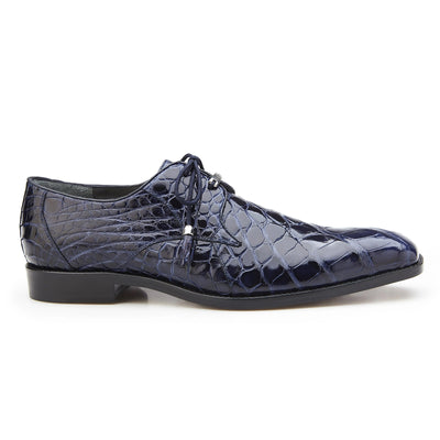 Mens Belvedere Lago Alligator Derby Dress Shoe in Black 4 MEN 14010 BLACK-M-09.5  - from alligatorwarehouse.com