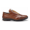 Mens Belvedere Paulo Sneaker in Calf & Ostrich Leg Patchwork in White 2   - from alligatorwarehouse.com