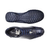 Mens Belvedere Paulo Sneaker in Calf & Ostrich Leg Patchwork in Burgundy 6   - from alligatorwarehouse.com