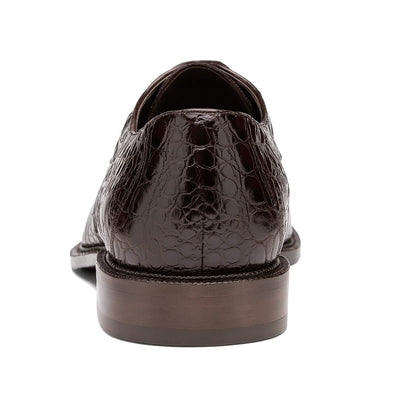 Belvedere Chapo Brown All-Over Genuine Exotic Hornback Crocodile Shoes 3 MEN 1465 BROWN-M-09  - from alligatorwarehouse.com