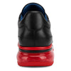 Belvedere  Flash Men's Shoes Black & Red Exotic Ostrich / Calf-skin Leather Casual Sneakers 9 MEN E01 BLACK/RED-M-06  - from alligatorwarehouse.com