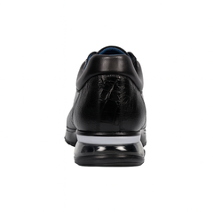 Belvedere Todd Men's Shoes Black Exotic Genuine Ostrich Casual Sneakers