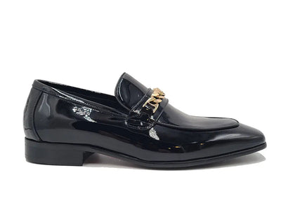 Beveled Squared Toe Patent Leather Loafer 4 KS2241-01PNAVY85  - from alligatorwarehouse.com