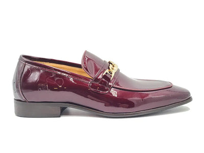 Beveled Squared Toe Patent Leather Loafer 8 KS2241-01PNAVY85  - from alligatorwarehouse.com