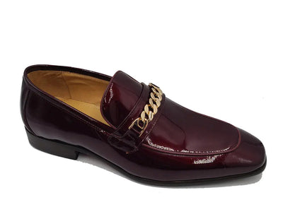 Beveled Squared Toe Patent Leather Loafer 9 KS2241-01PNAVY85  - from alligatorwarehouse.com