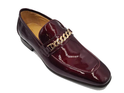 Beveled Squared Toe Patent Leather Loafer 10 KS2241-01PNAVY85  - from alligatorwarehouse.com