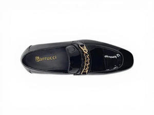 Carrucci Beveled Toe Patent Leather Loafer - Sophisticated Black