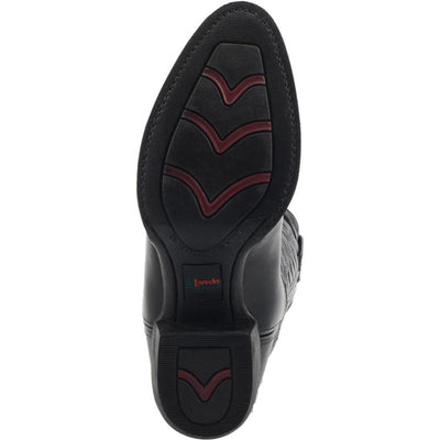 Laredo Birchwood Black Leather Round Toe Boots for Men 6 68458_8_D  - from alligatorwarehouse.com