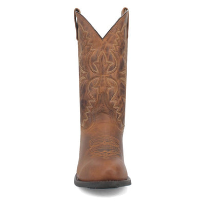 Laredo Birchwood Tan Leather Round Toe Boots for Men 3 68452_8_D  - from alligatorwarehouse.com