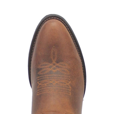 Laredo Birchwood Tan Leather Round Toe Boots for Men 5 68452_8_D  - from alligatorwarehouse.com