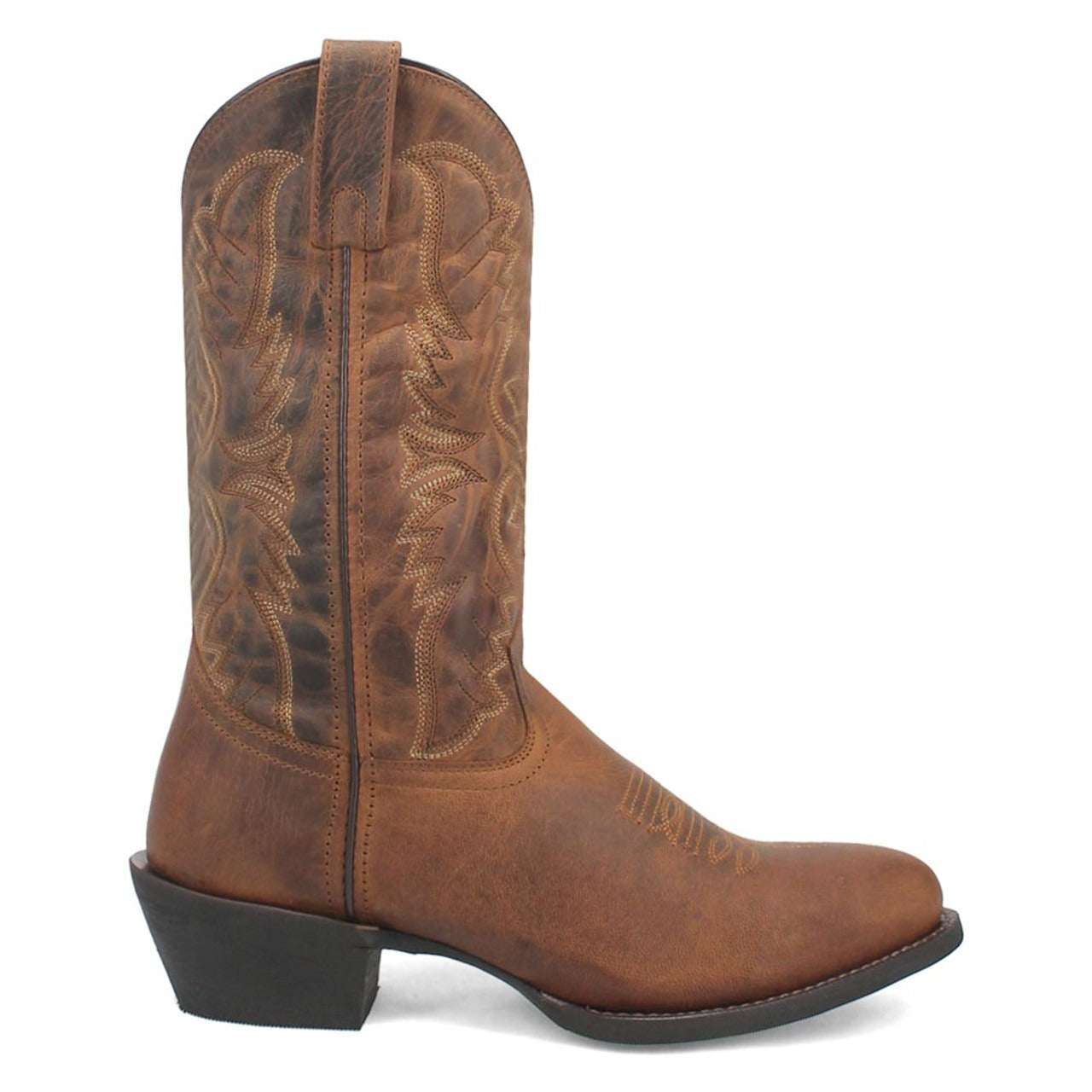 Laredo Birchwood Tan Leather Round Toe Boots for Men 1 68452_8_D  - from alligatorwarehouse.com