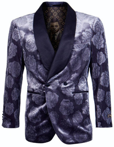 Blue Prom Suit - Blue Homecoming Outfits For Guys Black Satin Shawl Lapel Royal 1   - from alligatorwarehouse.com
