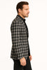 Mens Black and White Plaid Blazer – Modern Fit Checkered Windowpane Pattern Business Sport Coat 5   - from alligatorwarehouse.com
