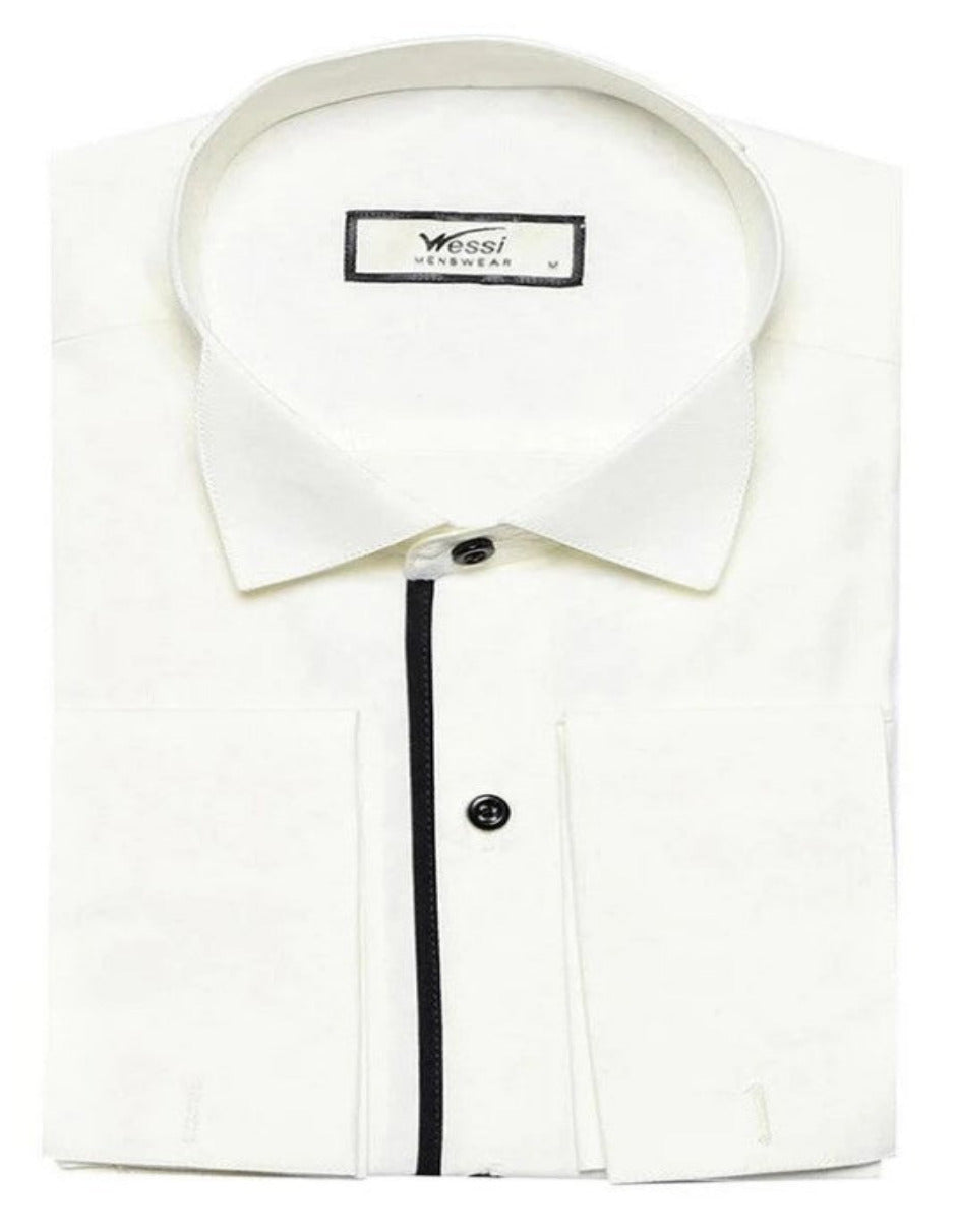 Cream Tuxedo Shirt