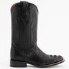 Ferinni Boot - Mens Dress Cowboy Boot  - Ferrini Men's Dakota Hornback Caiman Western Boots - Square Toe Handcrafted Black  in Black 5 10493-04-080-D  - from alligatorwarehouse.com
