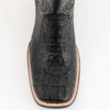 Ferinni Boot - Mens Dress Cowboy Boot  - Ferrini Men's Dakota Hornback Caiman Western Boots - Square Toe Handcrafted Black  in Black 2 10493-04-080-D  - from alligatorwarehouse.com