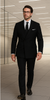 Wool Suit - Italian Made Business Suit by Statement Men's 100% Wool 2 Piece Double Breasted Suit - Subtle Windowpane 4 SD-104_Black_38R  - from alligatorwarehouse.com