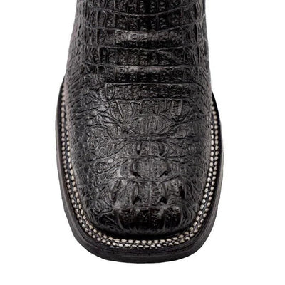 Ferinni Boot - Mens Dress Cowboy Boot  - Ferrini Stampede Men's Print Crocodile Boots Handcrafted Black  in Black 2 40493-04-080-D  - from alligatorwarehouse.com