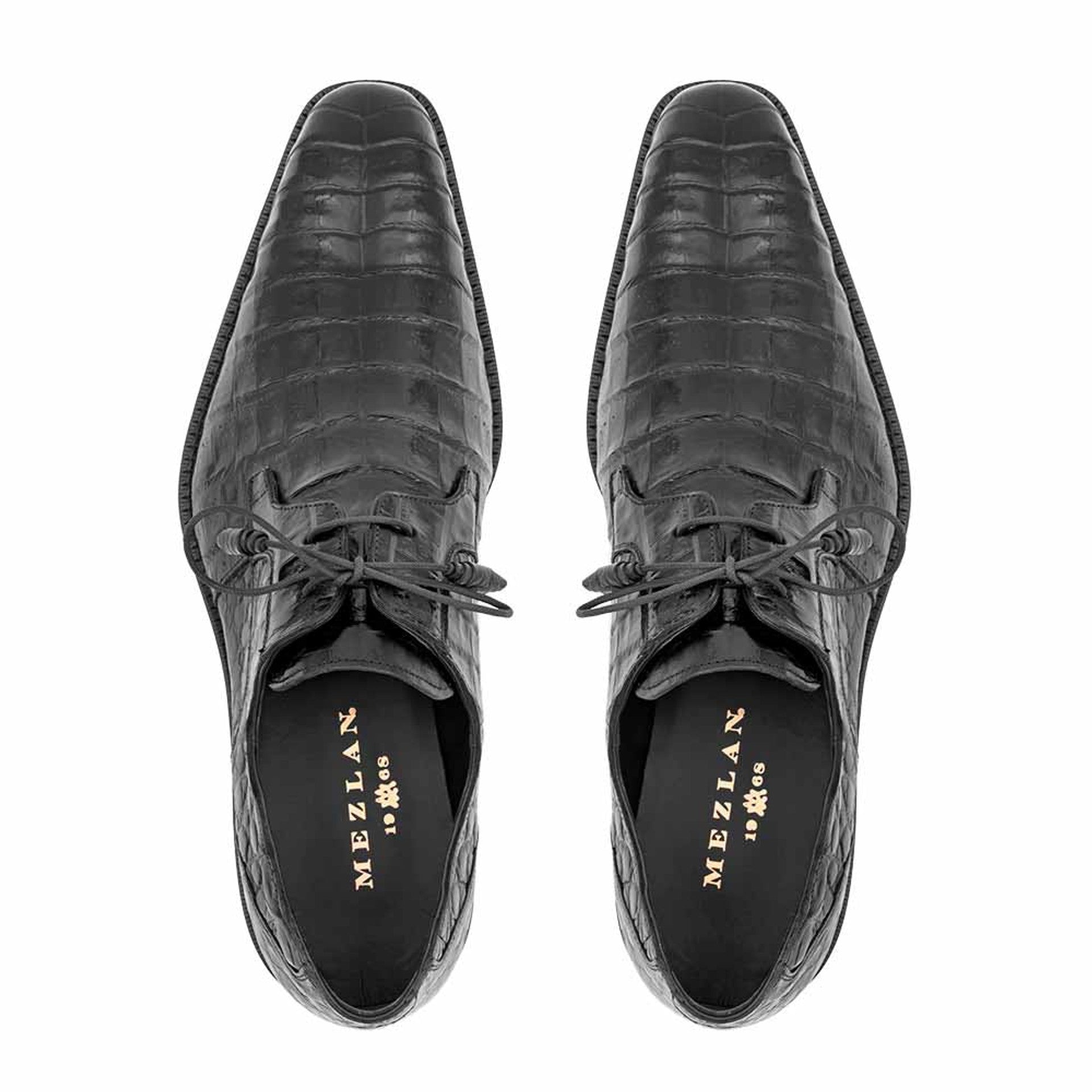 Mezlan Anderson Black Genuine Crocodile Lace-Up