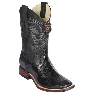 Los Altos Boots - Mens Dress Cowboy Boot - Low Priced Ostrich Leg Square Toe Cowboy Boots - in Black Cherry 4   - from alligatorwarehouse.com