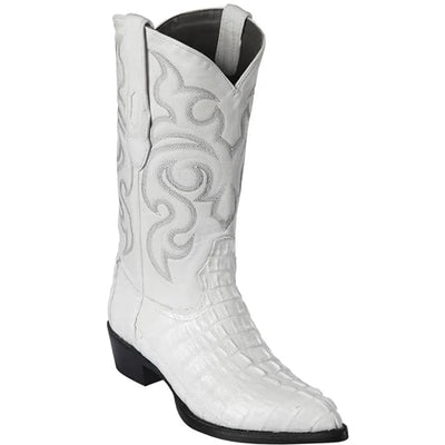 Los Altos Boots - Mens Dress Cowboy Boot - Low Priced  White Crocodile Boots- in White 1   - from alligatorwarehouse.com