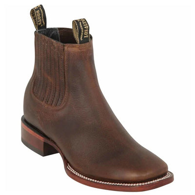 Los Altos Boots - Mens Dress Cowboy Boot - Low Priced Nuez Brown Short Cowboy Boots- in Brown 1   - from alligatorwarehouse.com