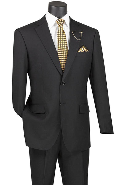 Black Regular Fit Two Piece Suit 1 SO1F-2C900_BLACK_38S  - from alligatorwarehouse.com
