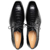 Men's Genuine Alligator Black  Derby Lace-Up Shoes By Mezlan Made In Spain Brand 5   - from alligatorwarehouse.com