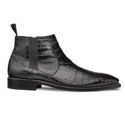 Blackmore Black Genuine Crocodile Plain Toe Mens Boot By Mezlan Made In Spain Brand 2   - from alligatorwarehouse.com
