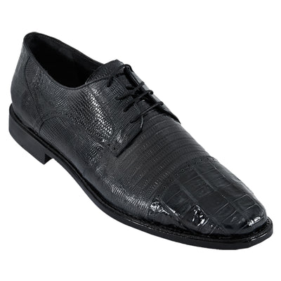 Los Altos Black Genuine All-Over Crocodile Belly & Lizard Shoes 1   - from alligatorwarehouse.com
