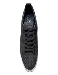 Los Altos Black Python Low Top Sneakers