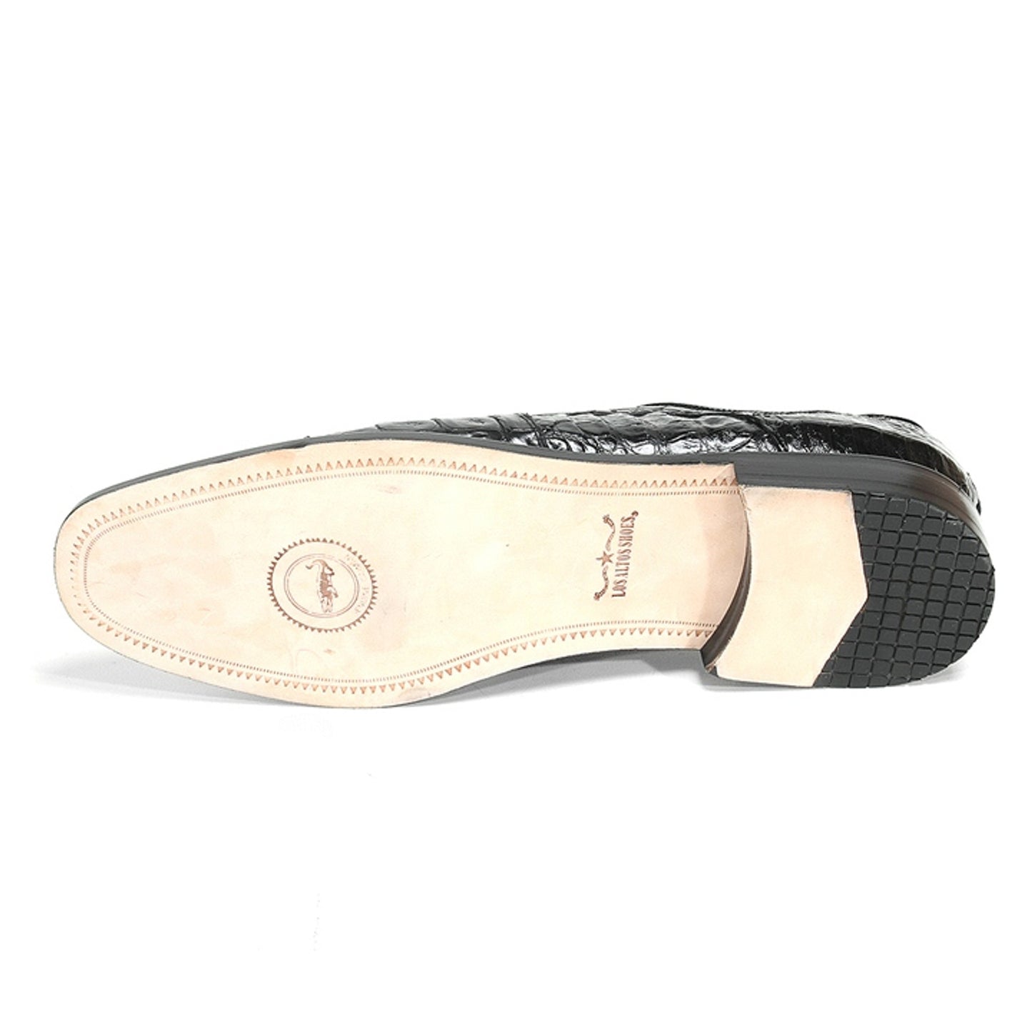 Los Altos Oxford Black Genuine Caiman Crocodile Shoes