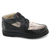 Los Altos Natural & Black Python & Ostrich Skin Sneakers 3   - from alligatorwarehouse.com