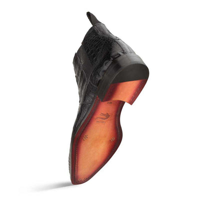 Blackmore Black Genuine Crocodile Plain Toe Mens Boot By Mezlan Made In Spain Brand 5   - from alligatorwarehouse.com