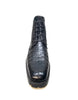 Los Altos Black All-Over Crocodile Belly Lace Up Ankle Boots 4   - from alligatorwarehouse.com