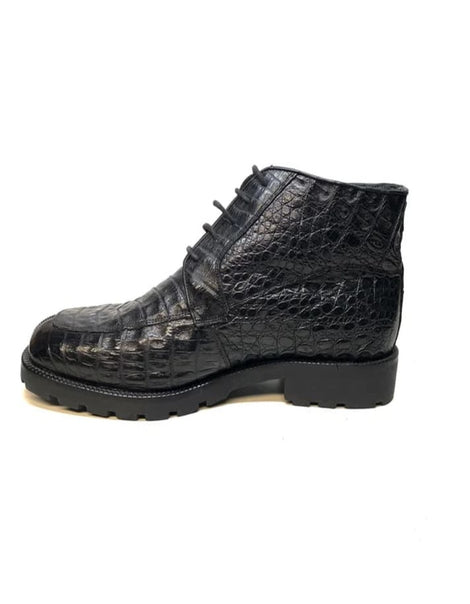 Belvedere Chapo Hornback Caiman Crocodile Dress Shoe – Black